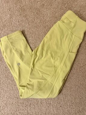 lululemon athletica Light Yellow Crop Leggings